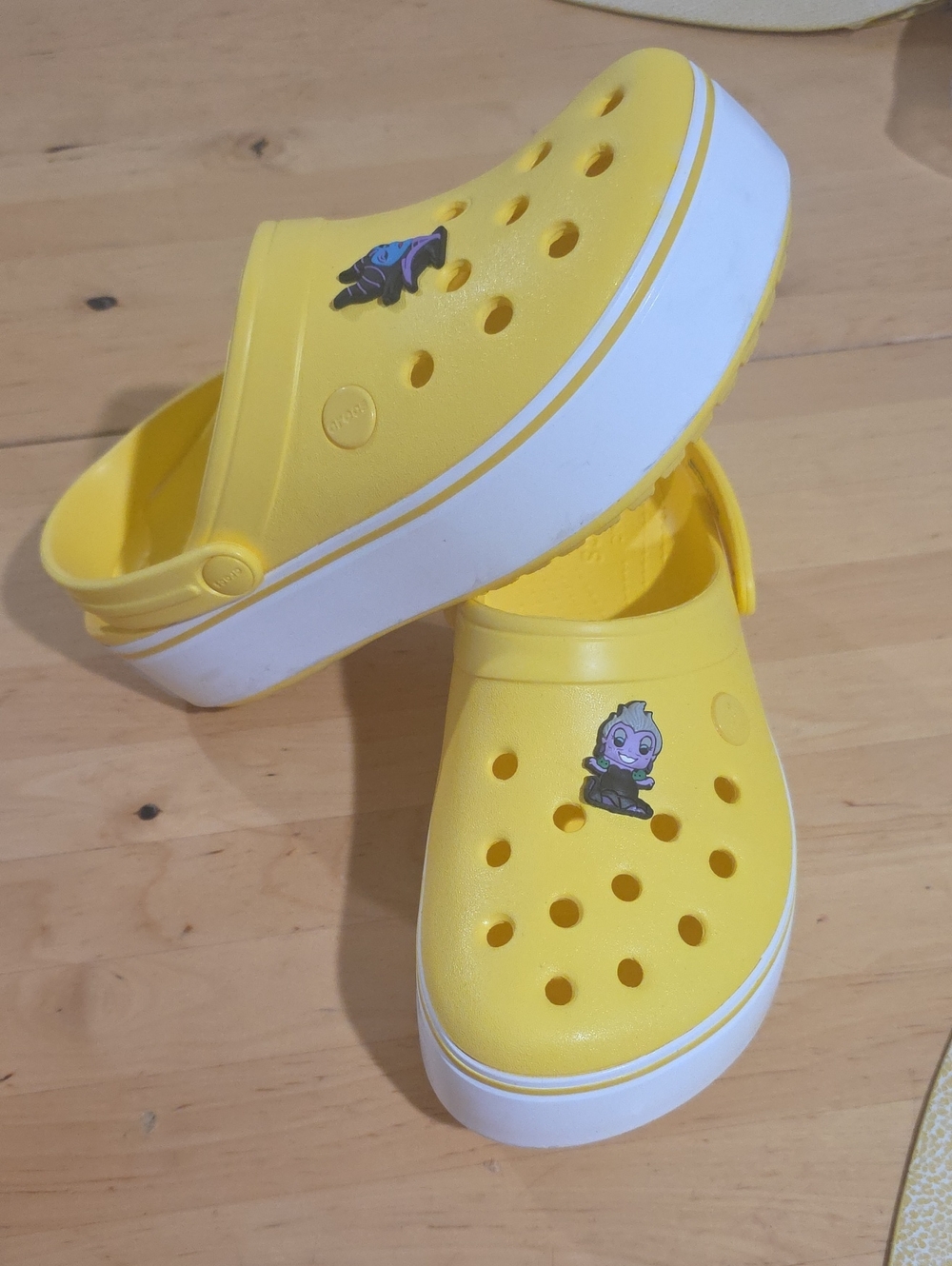 Crocs Platforms for Women Yellow with White